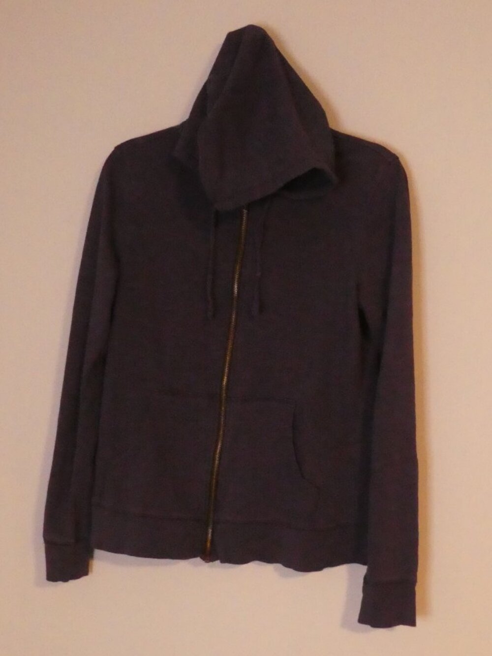 XXI FOREVER 21 Plum Purple Mineral Wash Zip-Up Hoodie - size medium